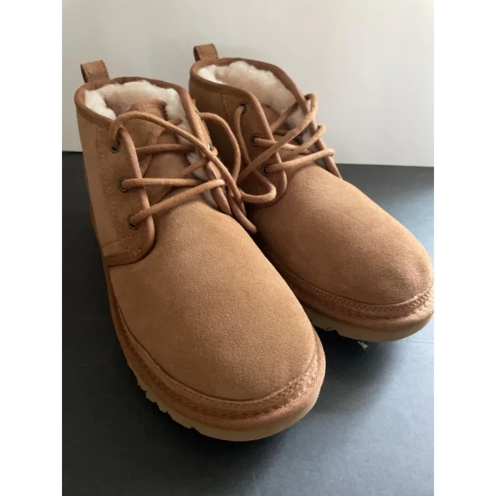 UGG Women's Neumel Chukka Brown Chestnut Suede Boot EU 40 US 9 UK 7 NEW Plush - Picture 3 of 7